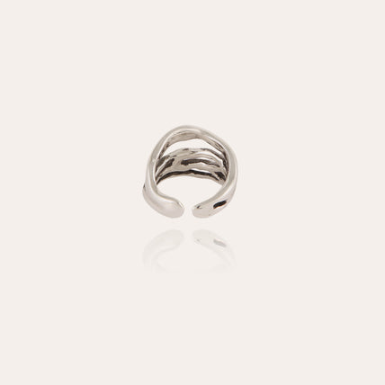 Bague Corail argentée