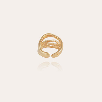 Bague Corail dorée