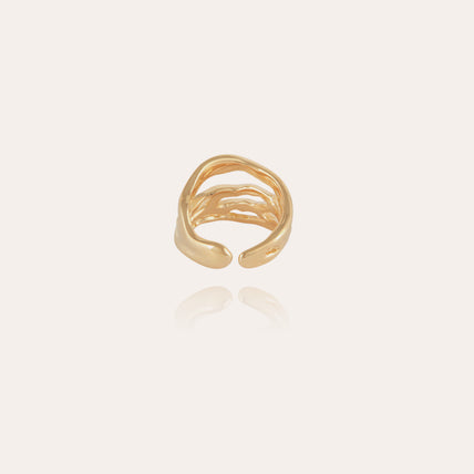 Bague Corail dorée