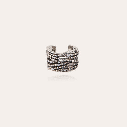 Bague Liane manchette argentée