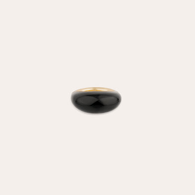 Bague Selva grand modèle acétate - Noir
