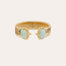 Bracelet double Amarante doré - Amazonite 