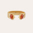 Bracelet Amarante double doré - Cornaline 