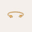 Amarante Torsade gold bangle bracelet - Amazonite & Carnelian