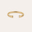 Antigone Gold Bangle Bracelet - White Mother-of-Pearl