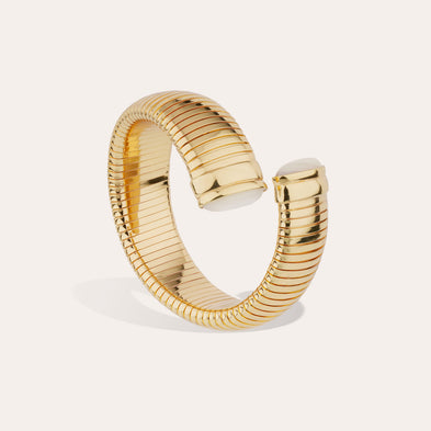 Bracelet Antigone doré - Nacre blanche
