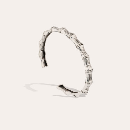 Bracelet jonc Bambou argenté