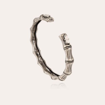 Bracelet Bambou jonc strass argenté