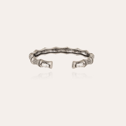 Bracelet Bambou jonc strass argenté