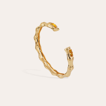 Bracelet Bambou jonc strass doré