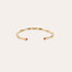 Bracelet Bambou cabochons jonc mini doré - Cornaline