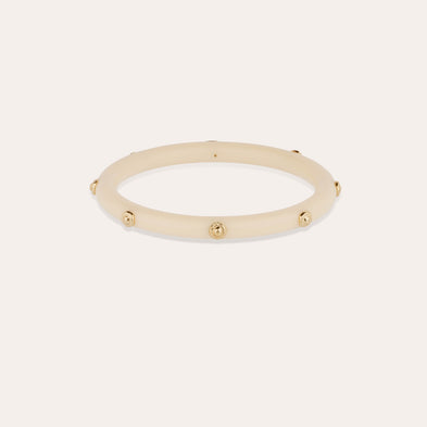 Bracelet Caftan acétate doré - Ivoire