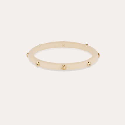 Bracelet Caftan acétate doré - Ivoire