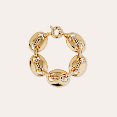 Cophea mini gold crystal bracelet