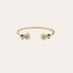 Bracelet jonc Amarante torsade mini doré - Turquoise