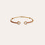 Bracelet jonc Duality Amore strass doré