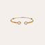 Bracelet jonc Duality Amore strass doré