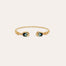 Bracelet Duality grand Scaramouche Torsade émail doré