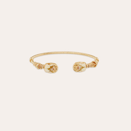 Duality Large Scaramouche Bracelet torsade , Gold-Plated Enamel