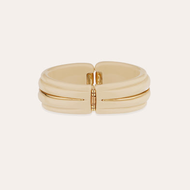 Bracelet Écume acétate doré - Ivoire