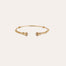 Épique large rhinestone gold bracelet