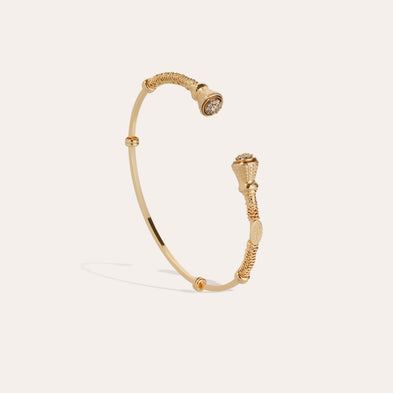 Épique large rhinestone gold bracelet