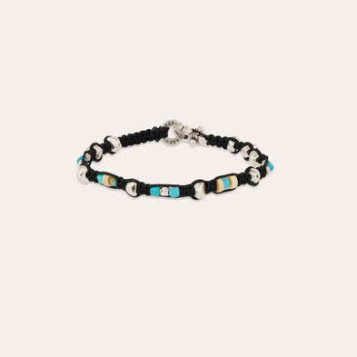 Bracelet Ewen argenté - Turquoise