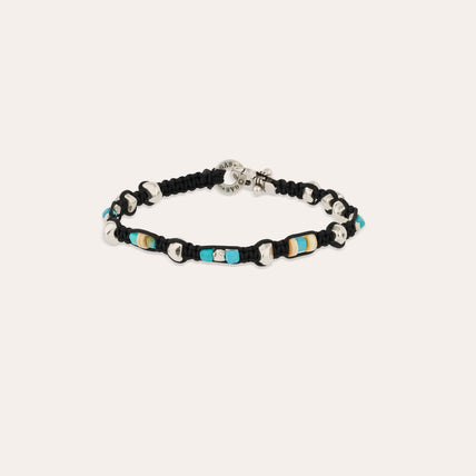 Bracelet Ewen argenté - Turquoise