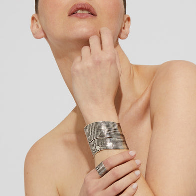 Bague Wave argentée