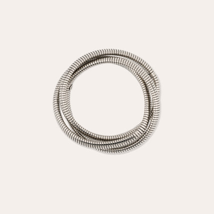 Three-row silver-plated Infinity bracelet