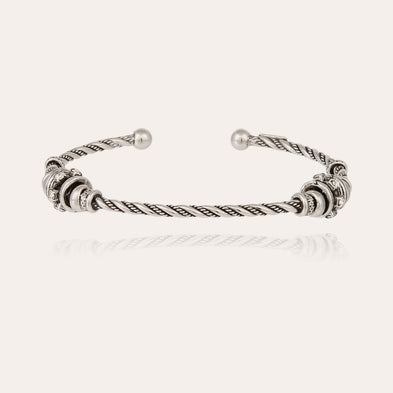Bracelet jonc Torsade petit modèle argenté