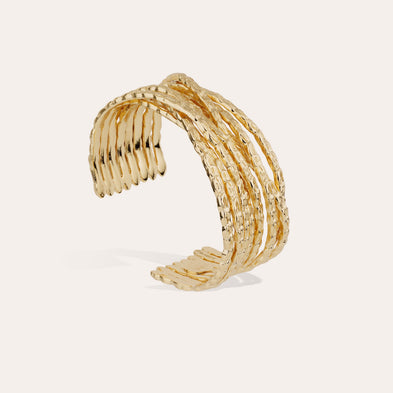 Bracelet manchette Liane petit modèle doré