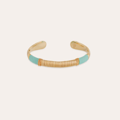 Bracelet Macao doré - Turquoise