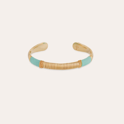 Bracelet Macao doré - Turquoise