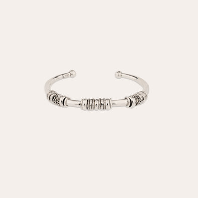 Bracelet jonc Maranzana large argenté