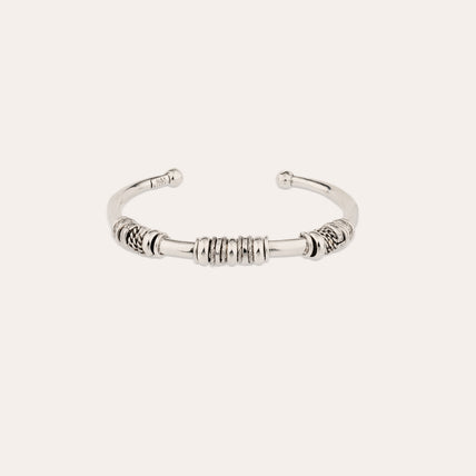 Bracelet jonc Maranzana large argenté