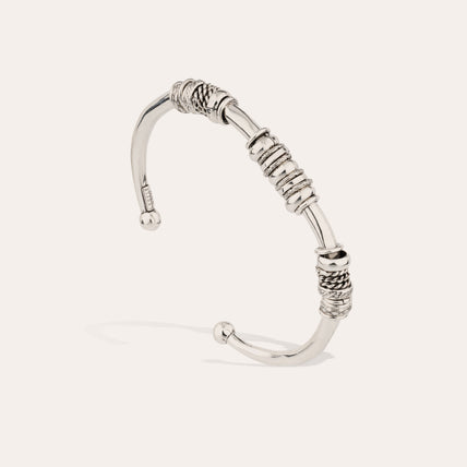 Bracelet jonc Maranzana large argenté