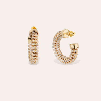 Boucles d'oreilles Bellina créole strass