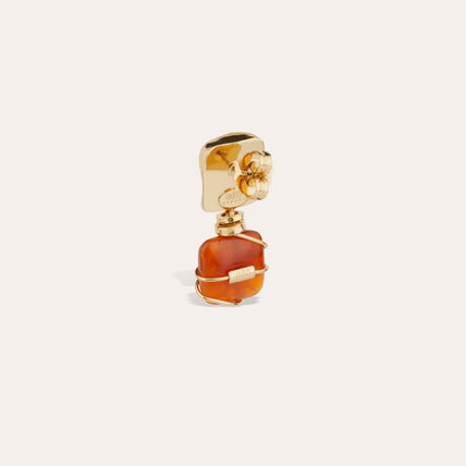 Boucles d'oreilles Rainbow Square petit modèle dorées - Cornaline 