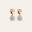 Boucles d'oreilles Rainbow Square petit modèle dorées - Amazonite