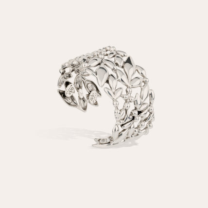 Bracelet manchette Olea argenté