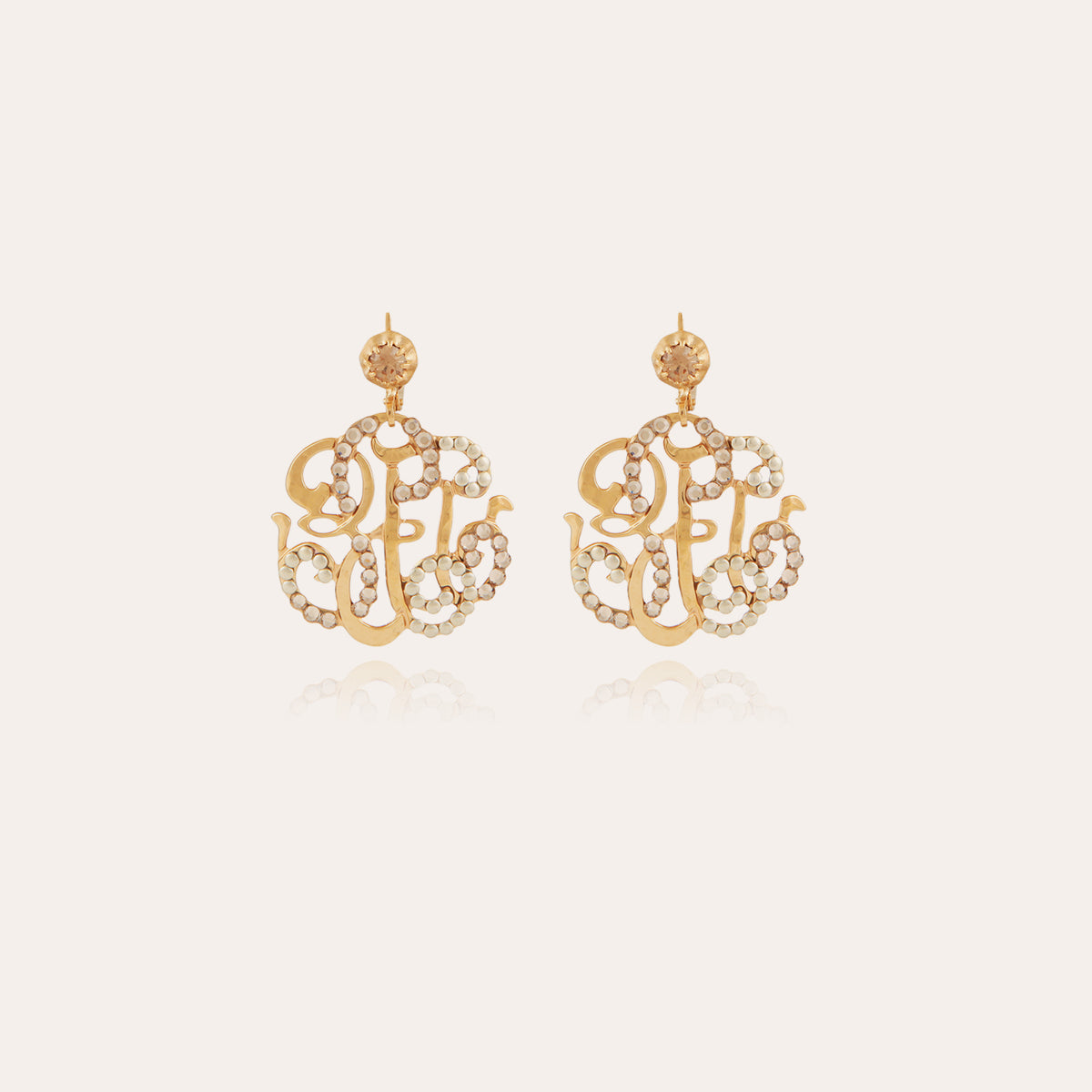 Arabesque Small Gold-Plated Earrings – Gas Bijoux