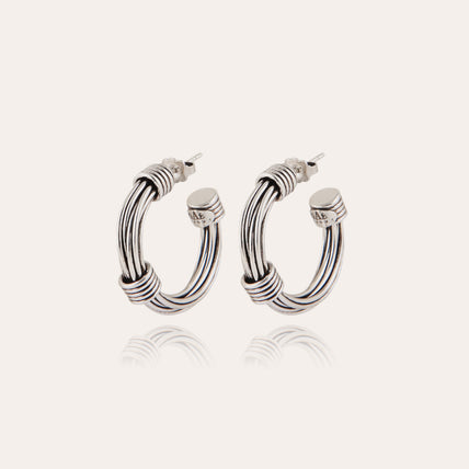 Ariane small silver hoop earrings