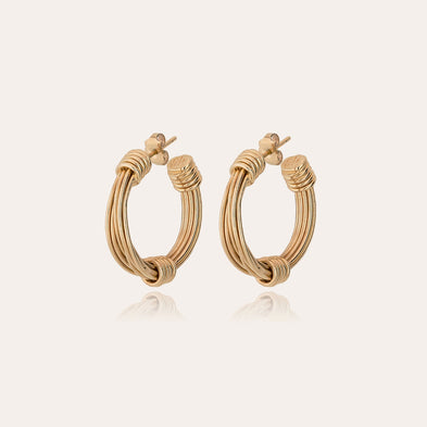 Boucles d'oreilles créoles Ariane petit modèle dorées
