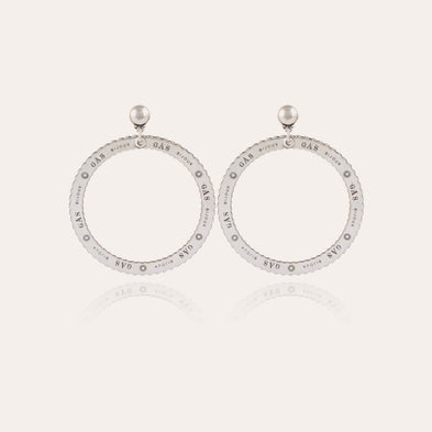 Boucles d'oreilles Bolduc petit modèle argentées