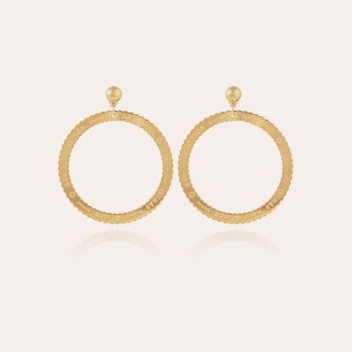 Boucles d'oreilles Bolduc petit modèle dorées