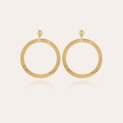 Boucles d'oreilles Bolduc petit modèle dorées