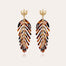 Boucles d'oreilles Cavallo acetate dorées - Écaille