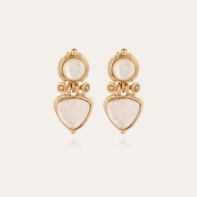 Colorado gold-tone earrings - White mother-of-pearl