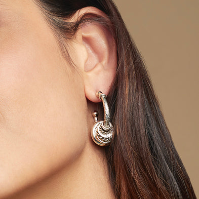 Maranzana small silver hoop earrings